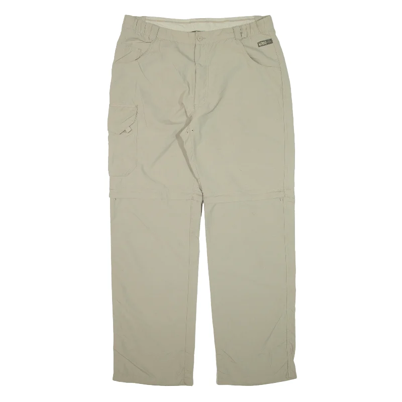 SALEWA Cargo Zip-off Legs Trousers Green Relaxed Straight Womens W36 L30 Trousers Pleated Formal