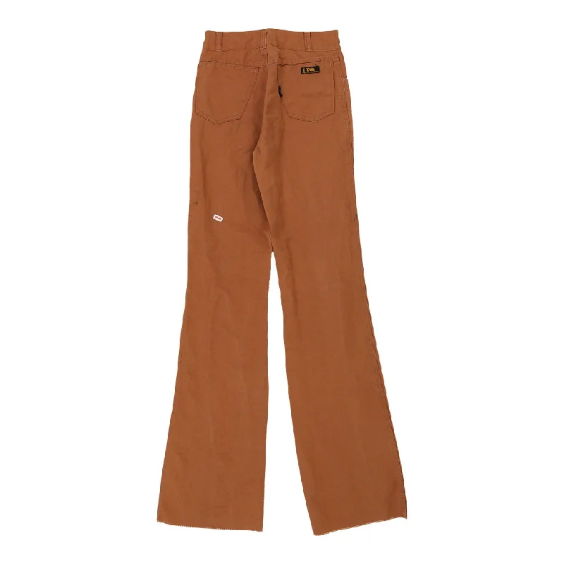 Duk Flared Trousers - 24W UK 6 Brown Cotton Trousers versatile all-occasion