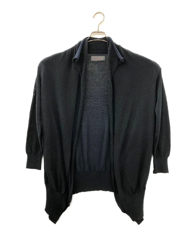 [Pre-owned] yohji yamamoto+noir cardigan NB-K05-081 Houndstooth Herringbone Solid
