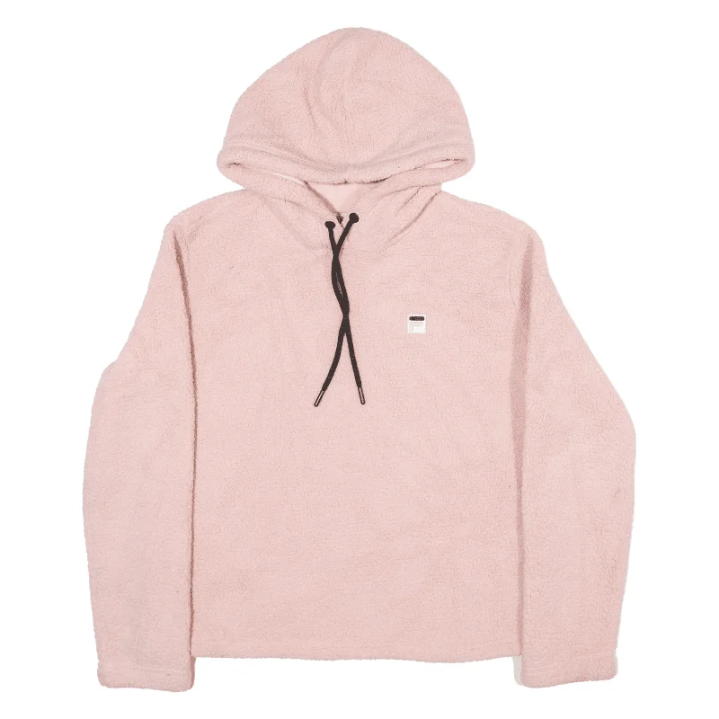 FILA Fleece Style Hoodie Pink Pullover Womens S Blouson Sleeve Pullover