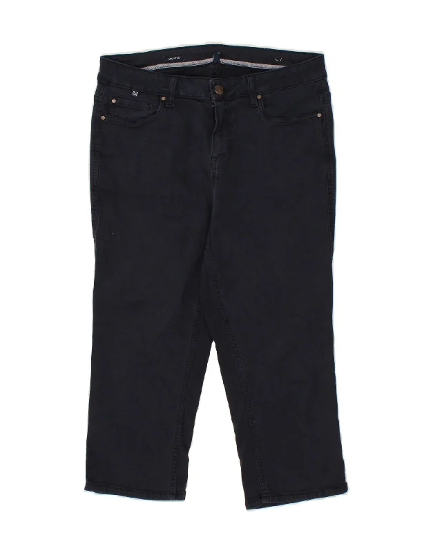 CREW CLOTHING Womens Cropped Trousers UK 12 Medium W32 L19 Navy Blue Trousers Prom Sequined CREW CLOTHING Womens Cropped Trousers UK 12 Medium W32 L19 Navy Blue Trousers Prom Sequined