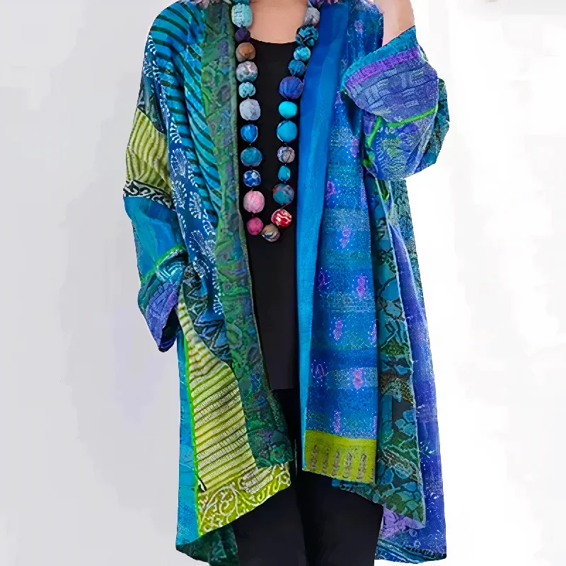 RAYNA - Cardigan with boho print Velvet Chenille Corduroy