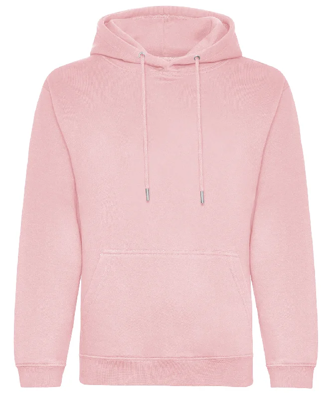 Baby Pink - Organic hoodie Hoodie with Ribbed Hem Stretchable Secure