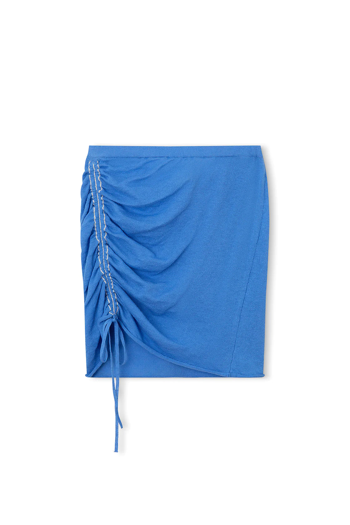 SKY CONTRAST KNIT MINI SKIRT - SKY cashmere skirt rich