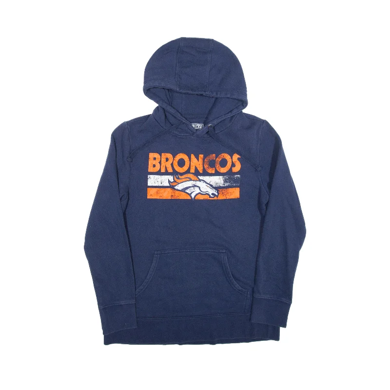 FANATICS NFL Denver Broncos USA Hoodie Blue Pullover Womens M Mock Neck Pullover