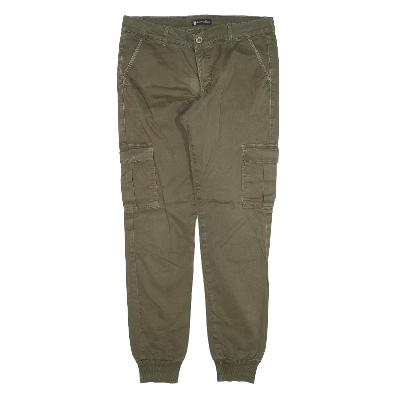 AMADO Cargo Trousers Green Regular Tapered Womens W32 L29 Trousers luxurious high-end