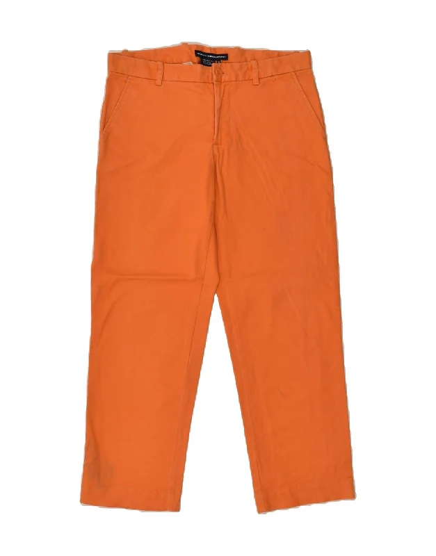 RALPH LAUREN Womens Straight Chino Trousers US 6 Medium W32 L27  Orange Trousers Culottes Wide Leg