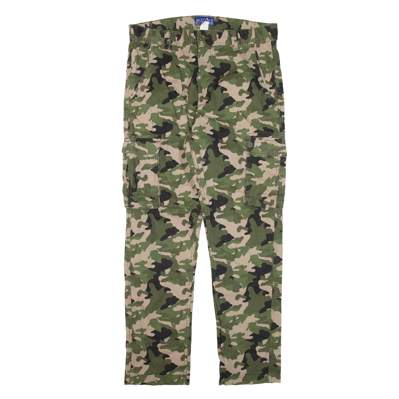 WEST ACE Cargo Camo Trousers Green Regular Straight Womens W34 L32 Trousers sophisticated sleek