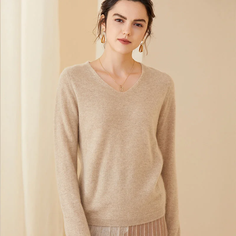 Women V Neck Cashmere Sweater Classic Long Sleeve Loose Pullover Cashmere Sweater Boat Neck Sweater Women V Neck Cashmere Sweater Classic Long Sleeve Loose Pullover Cashmere Sweater Boat Neck Sweater