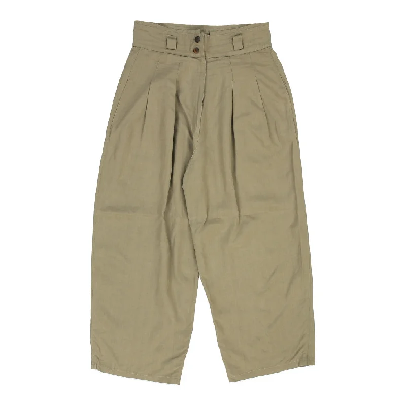 Missoni Trousers - 28W UK 10 Khaki Cotton Trousers Palazzo Wide Leg