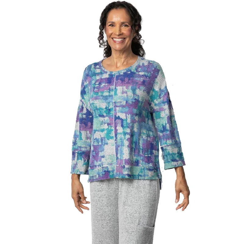 Women's Habitat Super Soft Collage Pullover Lagoon Shawl Collar Sweater