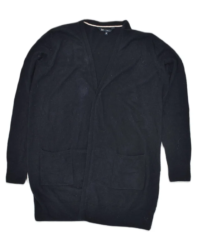 CREW CLOTHING Womens Longline Cardigan Sweater UK 16 Large Blue Wool Zippered Front Buttoned Front Snap Front CREW CLOTHING Womens Longline Cardigan Sweater UK 16 Large Blue Wool Zippered Front Buttoned Front Snap Front