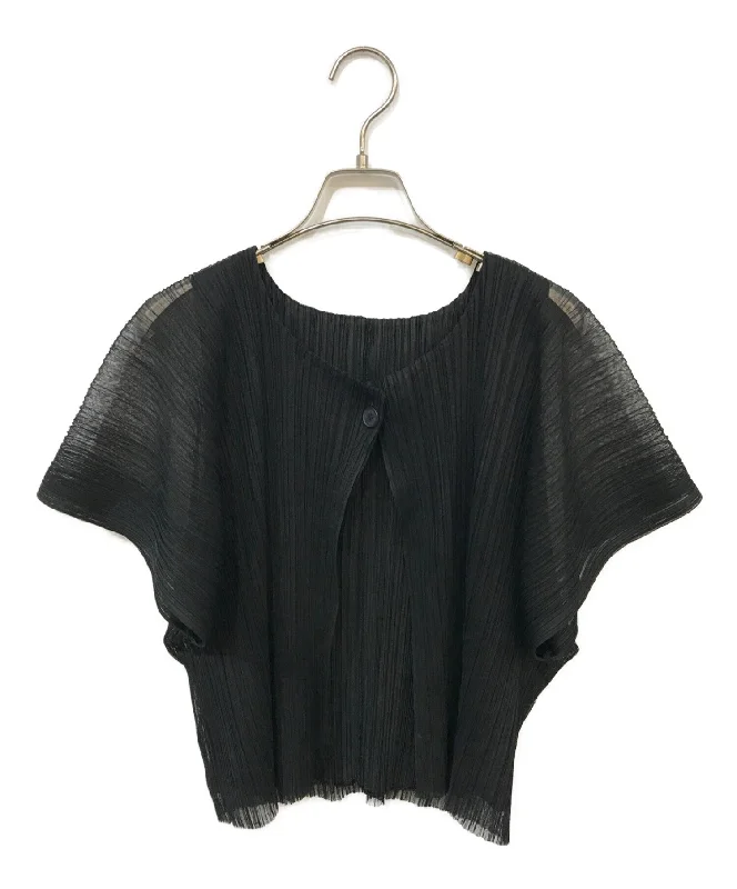 [Pre-owned] PLEATS PLEASE sheer pleated cardigan PP31-J0716 Boxy Cardigan Fitted Cardigan A-Line