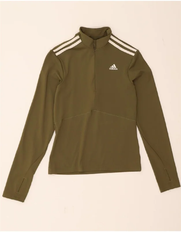 ADIDAS Womens Aeroready Pullover Tracksuit Top UK 12 /14 Medium Green Wrist Length Sleeve ADIDAS Womens Aeroready Pullover Tracksuit Top UK 12 /14 Medium Green Wrist Length Sleeve
