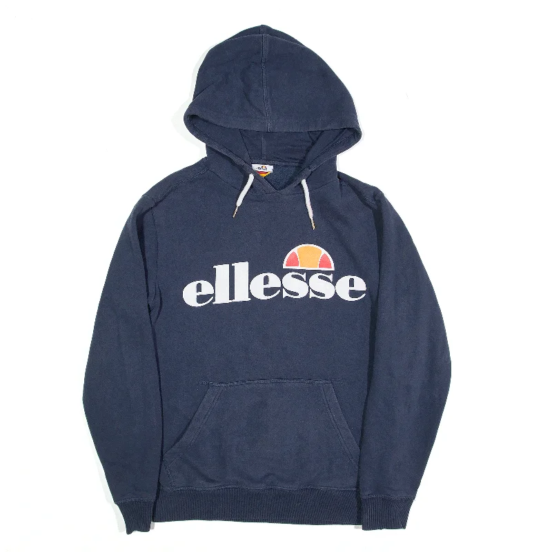 ELLESSE Hoodie Blue Pullover Womens S Three Quarter Sleeve