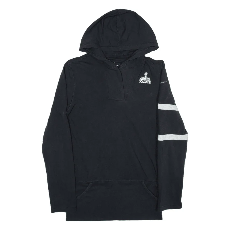 NIKE NFL USA Hoodie Black Pullover Womens L Bateau Neck Pullover