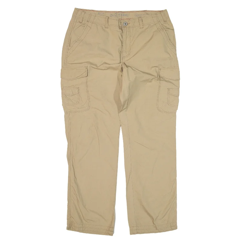 OLD KHAKI Cargo Trousers Beige Relaxed Straight Womens W36 L34 Trousers Recommended Stylist