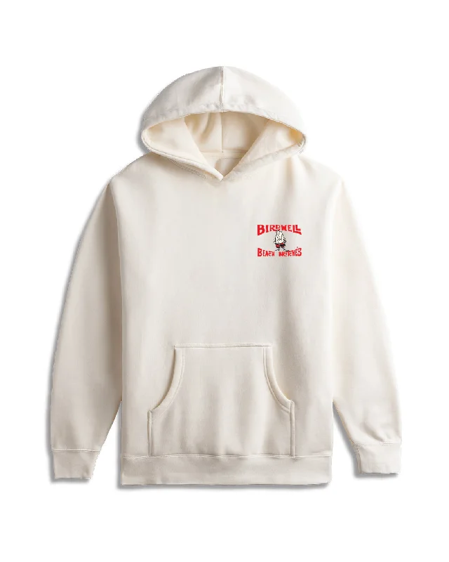 License Plate Hoodie - Bone Hoodie with Back Slit Movement Comfort