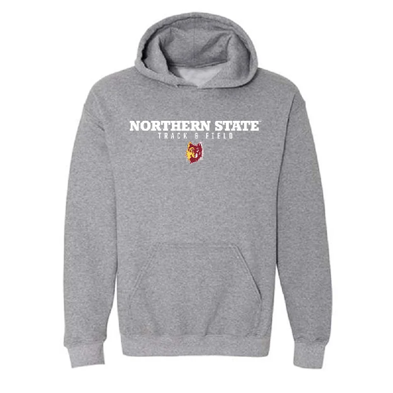 NSU - NCAA Women's Track & Field (Outdoor) : Rebekah Walz - Hooded Sweatshirt Classic Shersey Hoodie with Metallic Shiny Futuristic