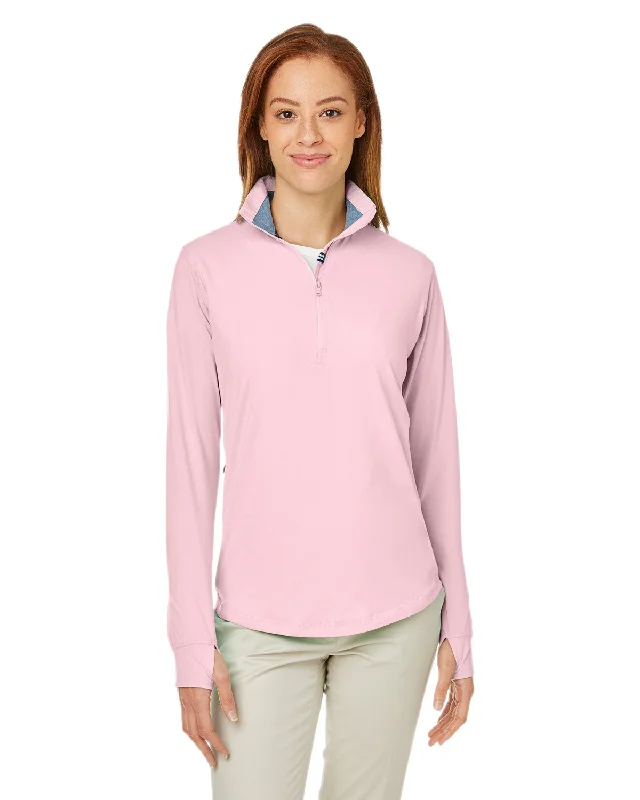 Nautica N17925 Ladies' Saltwater Quarter-Zip Pullover Ruffled Neck Pullover