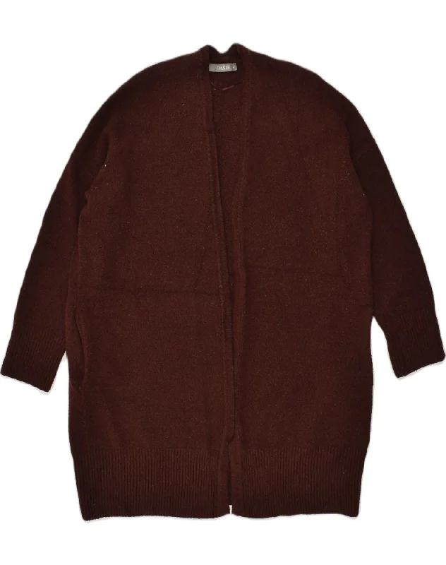 OASIS Womens Oversized Cardigan Sweater UK 14 Medium Brown Acrylic Iron Safe Non-Iron Wrinkle Free OASIS Womens Oversized Cardigan Sweater UK 14 Medium Brown Acrylic Iron Safe Non-Iron Wrinkle Free