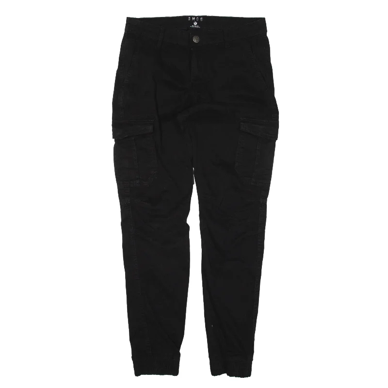 SMOG Cargo Trousers Black Slim Tapered Womens W30 L29 Trousers Designer Luxury