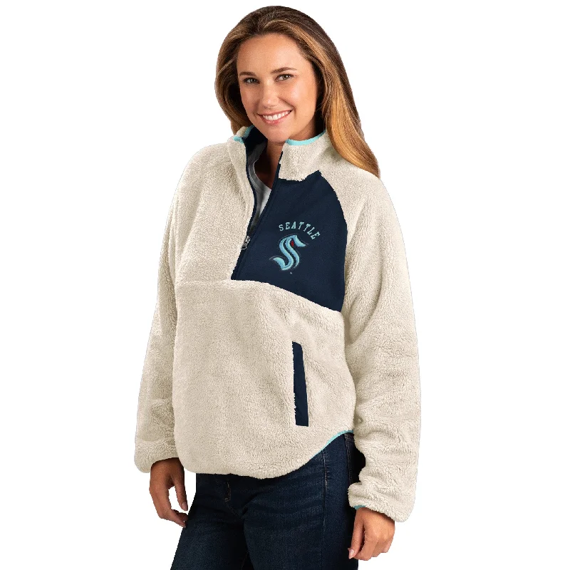 Seattle Kraken G3 Women Skybox Sherpa Pullover Bardot Neck Top