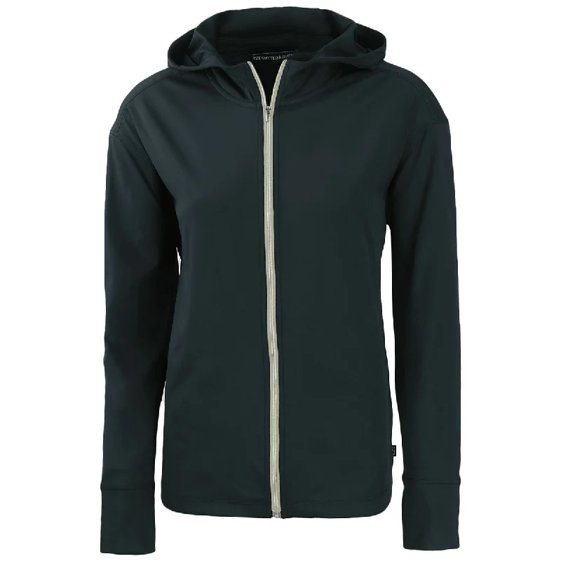 Cutter & Buck Women's Navy Blue Daybreak Eco Recycled Full Zip Hoodie Hoodie with Neon Bright Vibrant