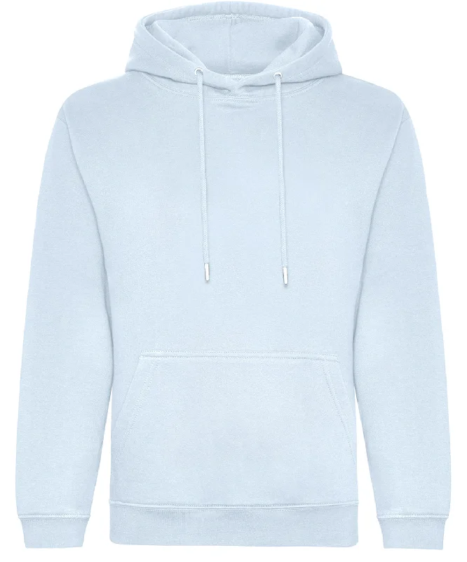 Sky Blue - Organic hoodie Hoodie with Side Slits Relaxed Casual