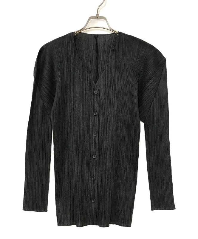 [Pre-owned] PLEATS PLEASE pleated cardigan PP04-JD246 Handmade Hand-knitted Hand-woven
