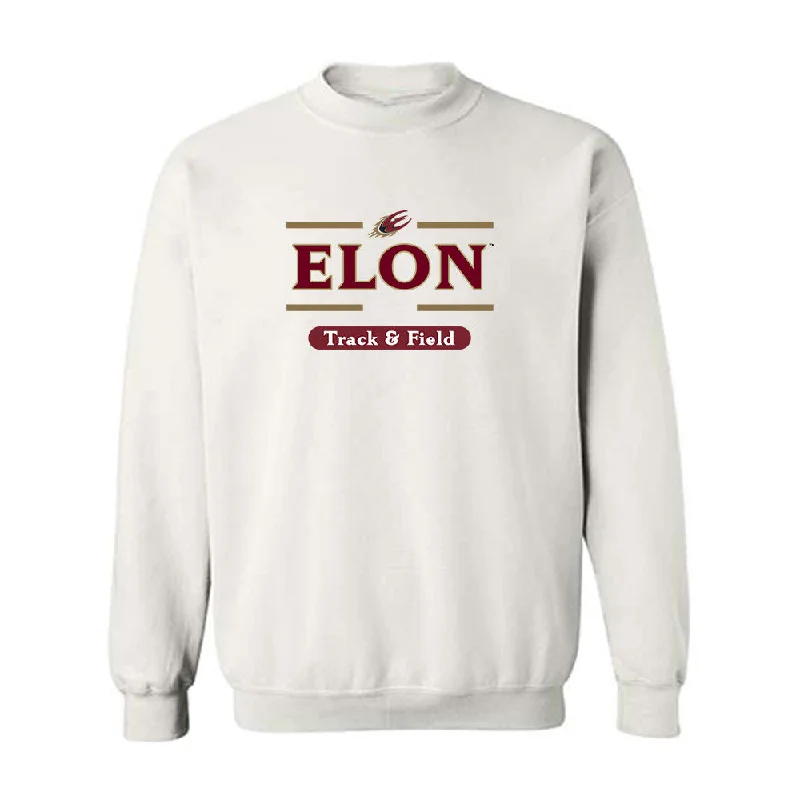 Elon - NCAA Women's Track & Field : Meghan Wilcox - Classic Fashion Shersey Crewneck Sweatshirt Hoodie with Belted Waist Structured Tailored