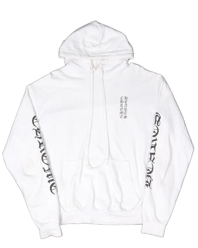 Vertical Logo Hoodie Hoodie with Bell Sleeves Flared Feminine