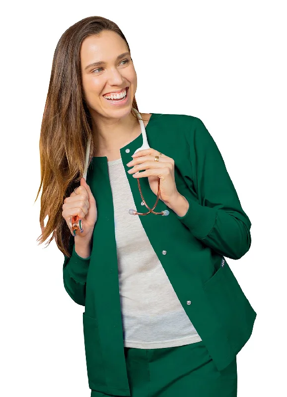 Workwear Scrubs Jacket by Adar XXS-5XL / Hunter Green Chenille Fabric Brocade Fabric Lace Fabric