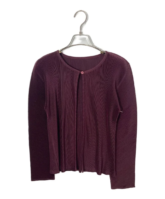 [Pre-owned] PLEATS PLEASE pleated cardigan PP23-FO392 Layered Multi-layer Single Layer