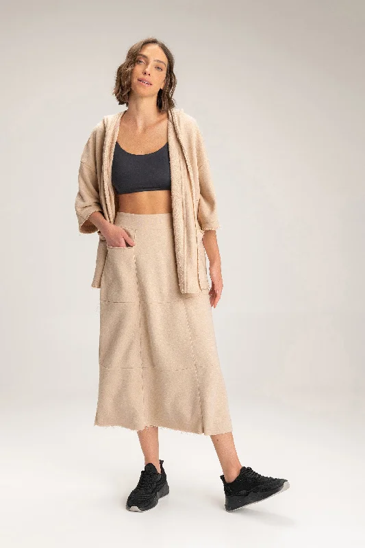 Daybreak Midi Skirt cashmere skirt soft