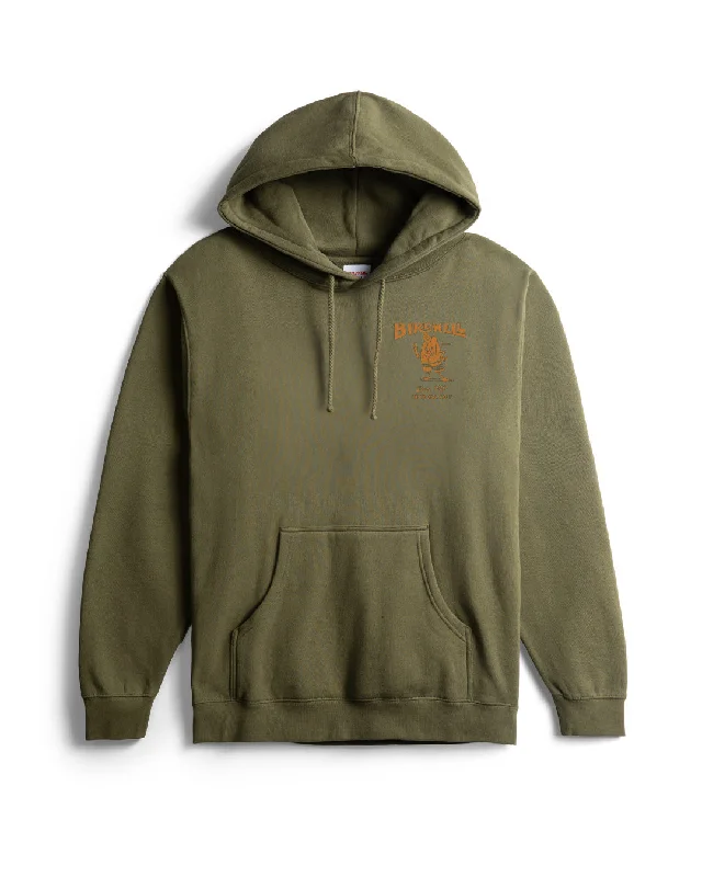 '61 Hoodie - Army/Orange Hoodie with Hem Elastic Stretchable Comfortable