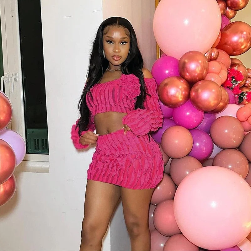 Beach Wear Women 2023 Cover Up Summer Dress New Louver Splice Flower Long Sleeve Pullover Slim Fit Short Skirt Set Solid Spandex Flutter Sleeve Feminine Beach Wear Women 2023 Cover Up Summer Dress New Louver Splice Flower Long Sleeve Pullover Slim Fit Short Skirt Set Solid Spandex Flutter Sleeve Feminine