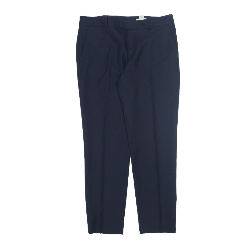 CLUB MONACO Chino Trousers Blue Regular Tapered Wool Womens W34 L30 Trousers Favorite Customer