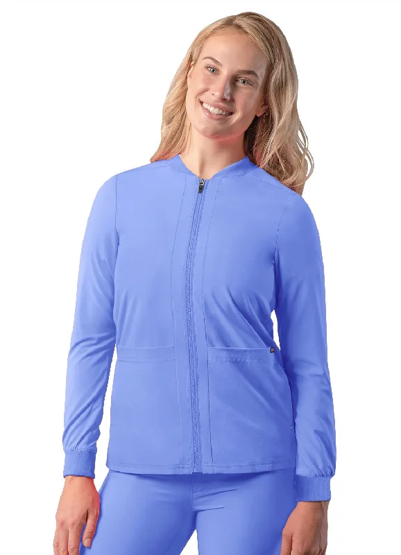 Addition Women's Bomber Zipped Jacket by Adar XXS-3XL / CEIL BLUE Chenille Jacket Brocade Jacket Lace Jacket