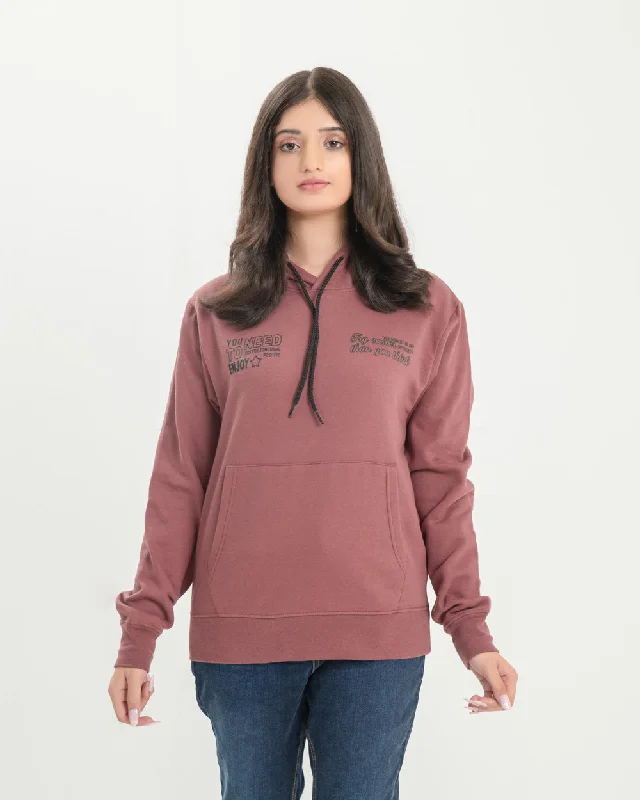 Women Graphic Pullover Hood Slouchy Comfort Pullover