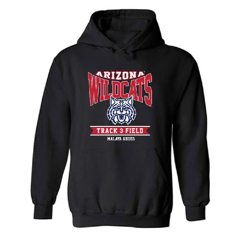 Arizona - NCAA Women's Track & Field : Malaya Abueg - Classic Fashion Shersey Hooded Sweatshirt Hoodie with Bell Sleeves Flared Feminine