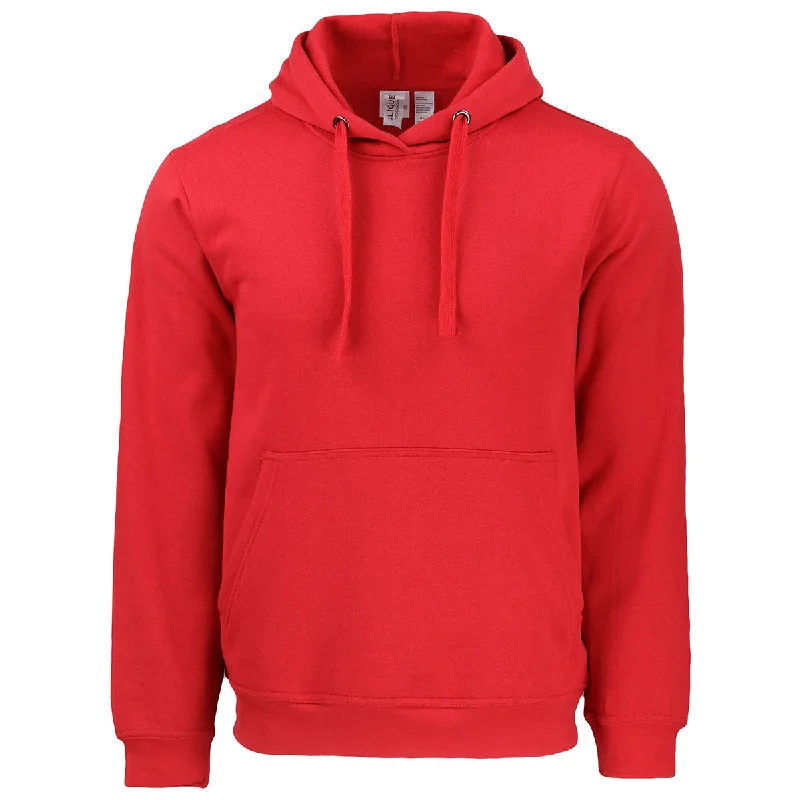 Clique Unisex Red Stockholm Pullover Hoodie Shirred Sleeve Feminine