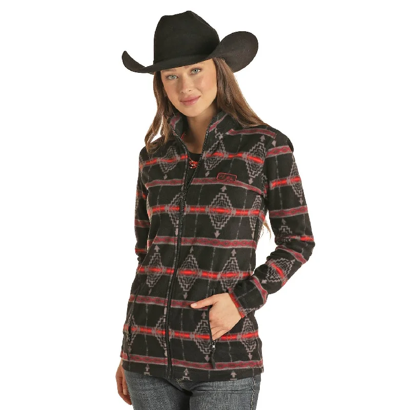 Powder River Ladies Performance Black Aztec Jacket 52-1040 Jacket Blazer Coat