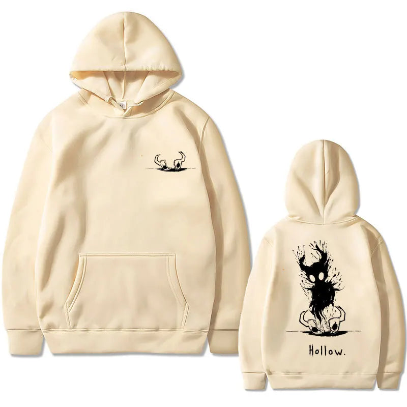 Hollow Knight Sweatshirt Oversized Hooded Pullover Short Puff Sleeve