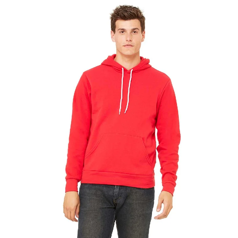 Bella + Canvas Unisex Red Pullover Hoodie Peter Pan Collar