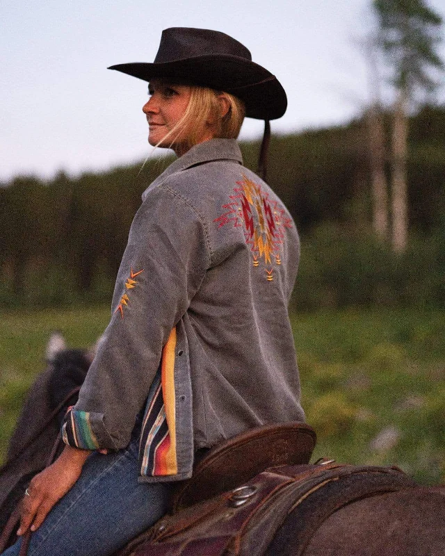 Outback Trading Company Ladies Ash Iron Shirt Jacket 29676-IRN Front Pockets Side Pockets Patch Pockets Outback Trading Company Ladies Ash Iron Shirt Jacket 29676-IRN Front Pockets Side Pockets Patch Pockets