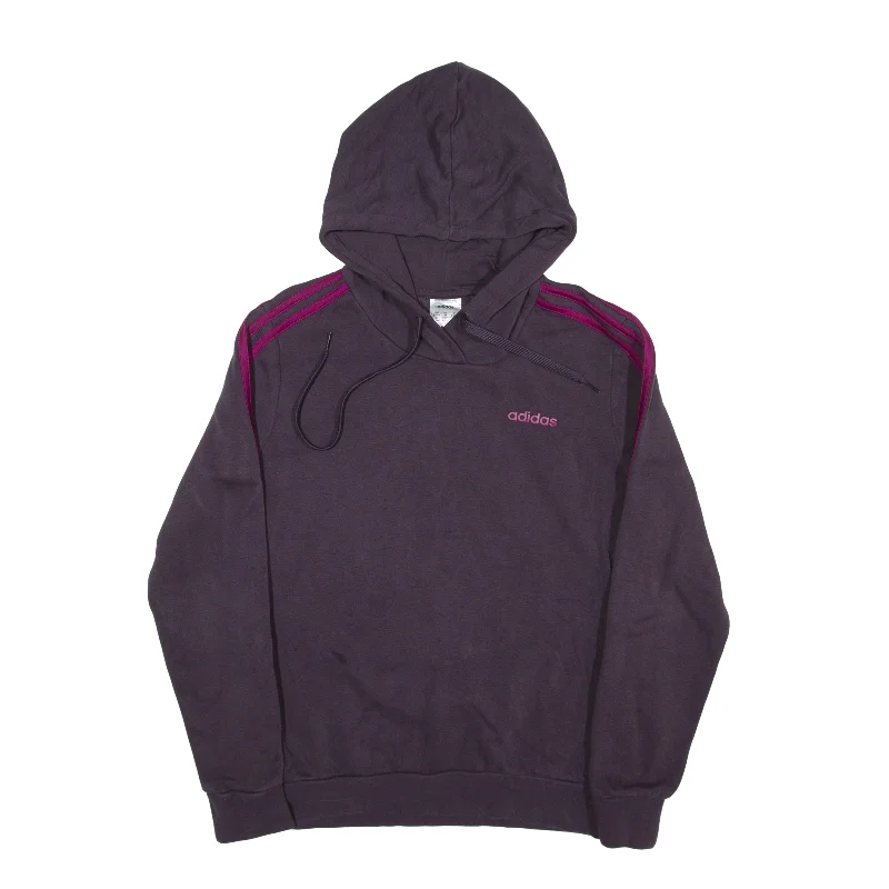 ADIDAS Hoodie Purple Pullover Womens M Box Sleeve Comfort