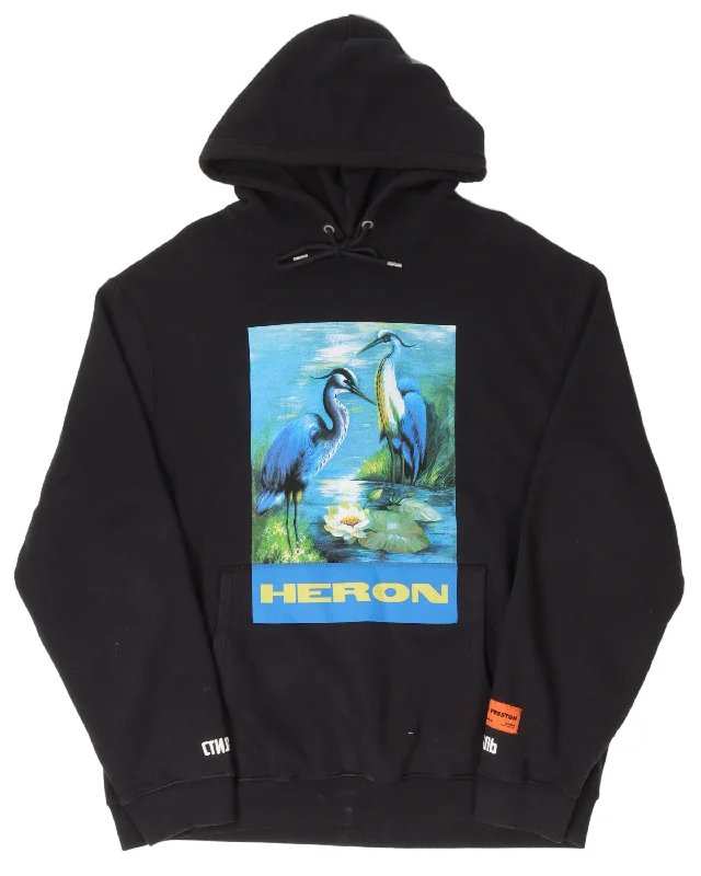 Heron's Hoodie Hoodie with Hem Frayed Vintage Worn