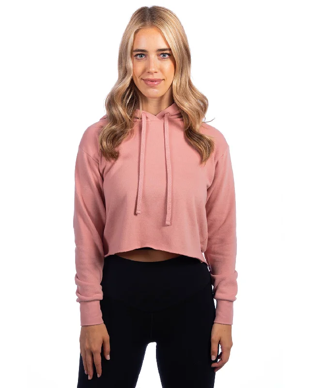 Next Level Apparel 9384 Ladies' Laguna Cropped Pullover Hooded Sweatshirt Fleece Warm Pullover