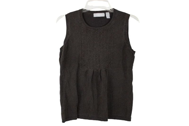 Liz Claiborne Brown Knit Tank | L strappy tank top